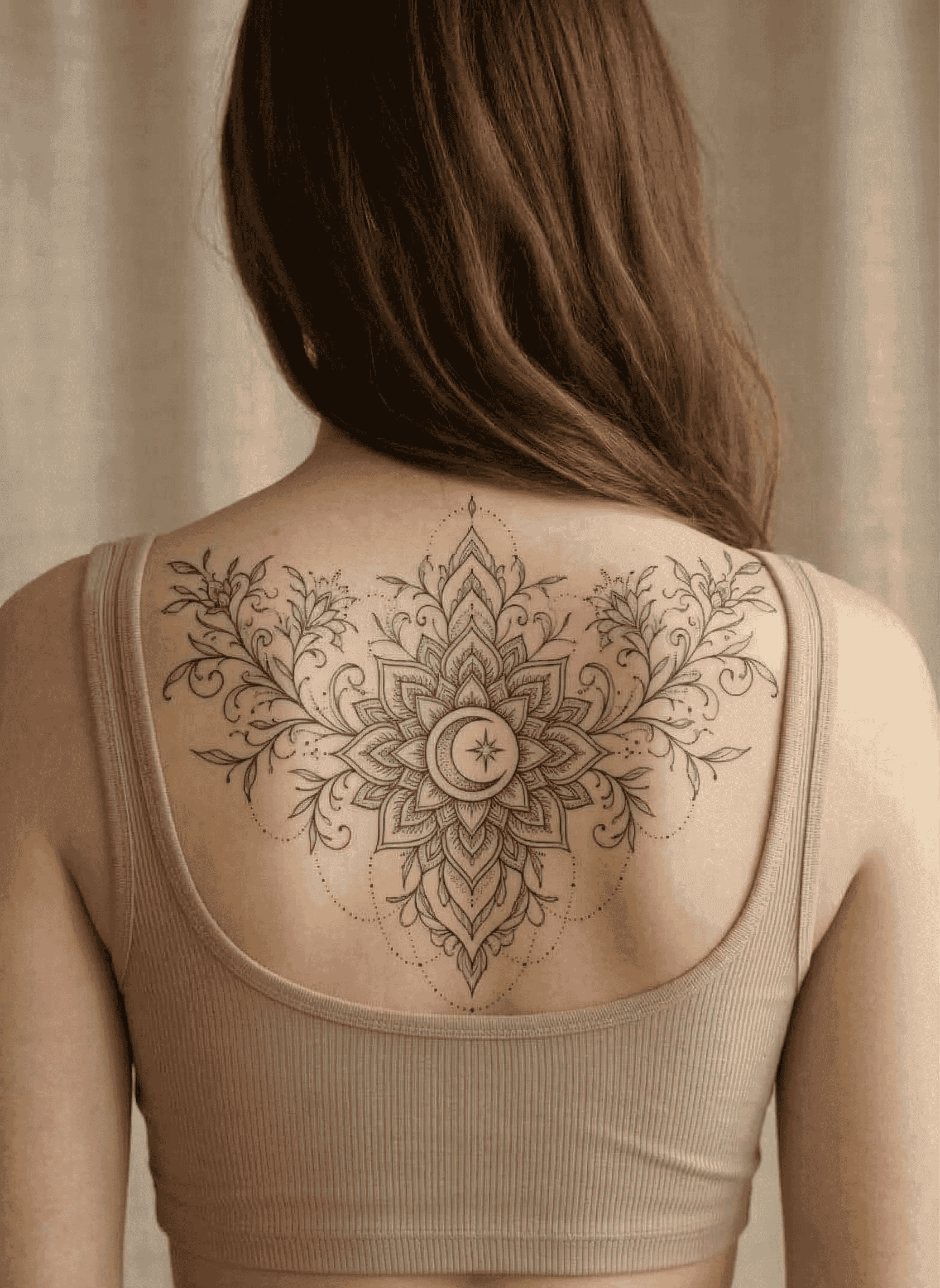 Shoulder tattoo preview after